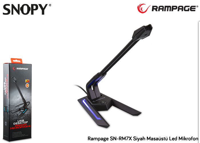 Rampage SN-RM7X Siyah Masaüstü Led Mikrofon